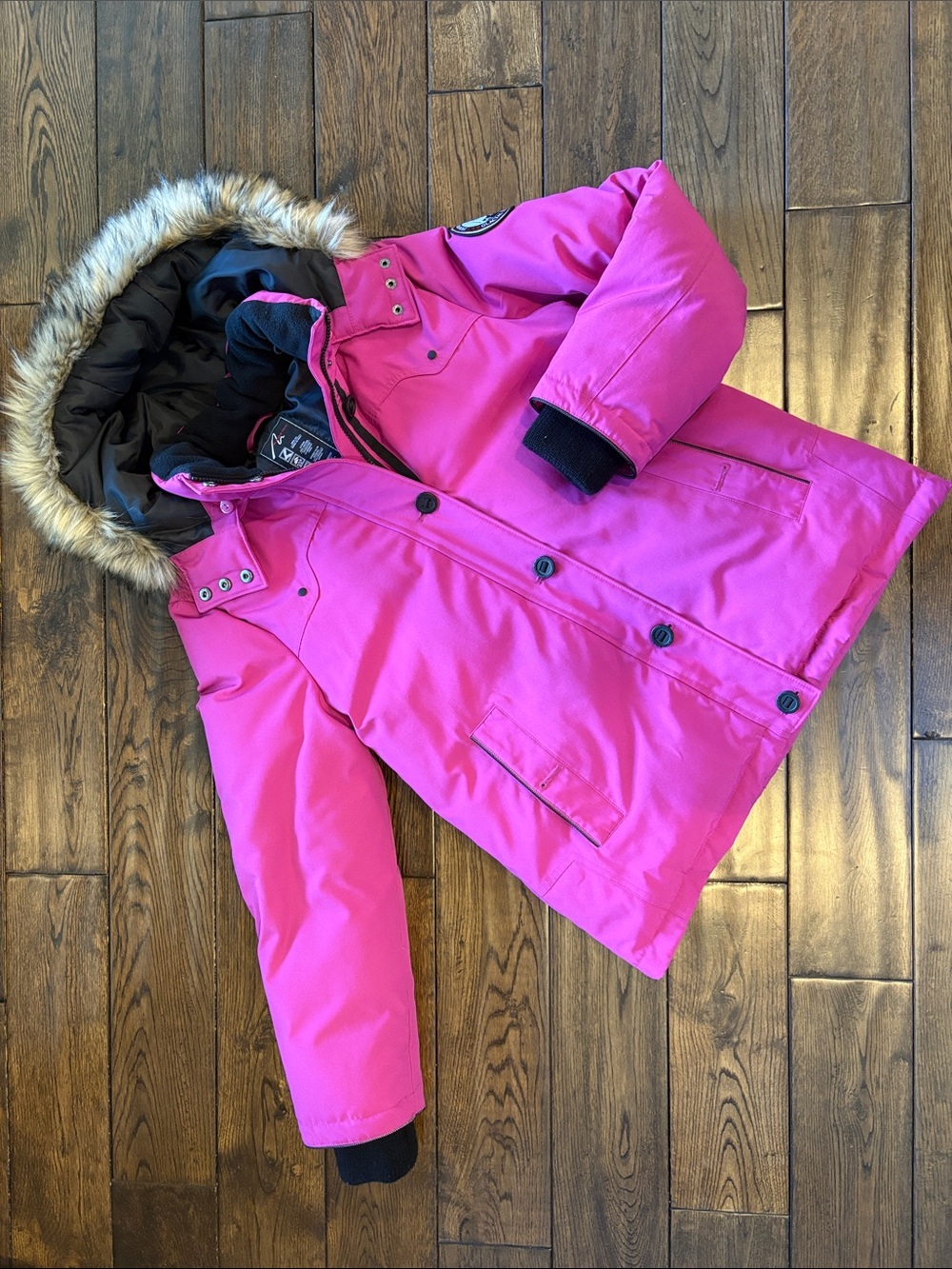 NWOT AlpineTek Womens Pink Winter Parka Coat with Faux Fur Hood